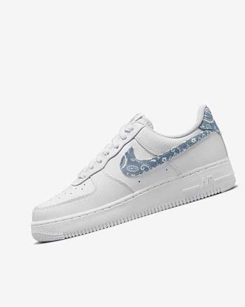 Nike Air Force 1 '07 Essential Blancos Blancos Blancos Azules | MX 2322